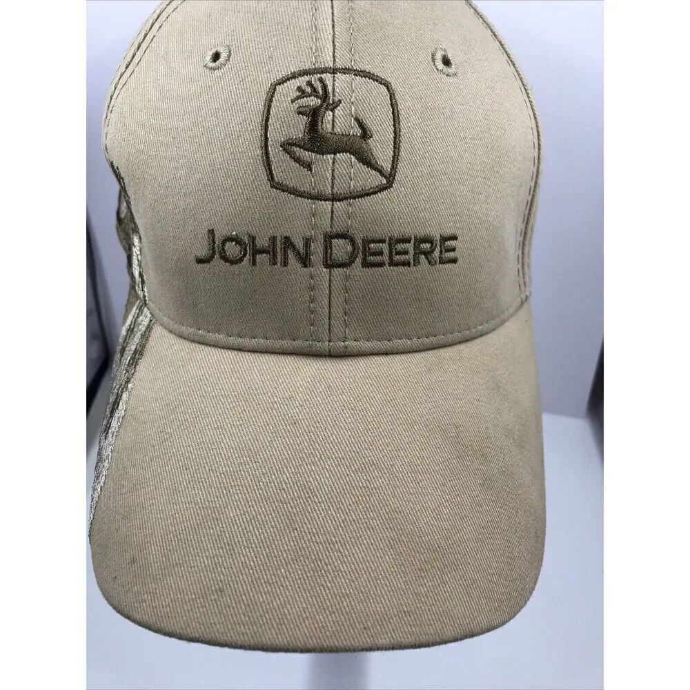 John Deere Hat / Cap Adjustable Embroidered- Beige